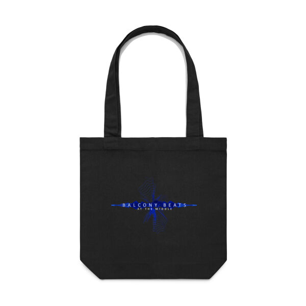 Balcony Beats AS Tote Electric Blue Waveform Logo Thumbnail