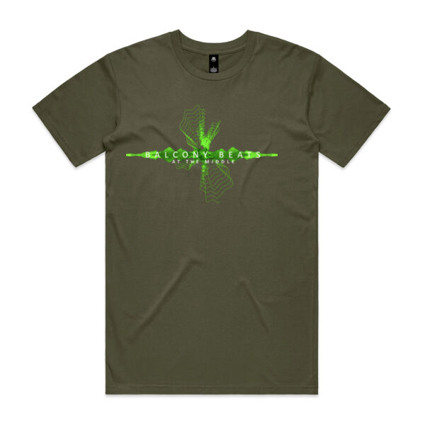 Balcony Beats Men's AS T - Electric Green Waveform Logo Thumbnail