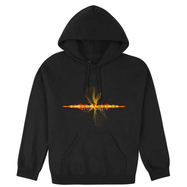 Balcony Beats Hoodie Electric Sunset Waveform Logo Thumbnail