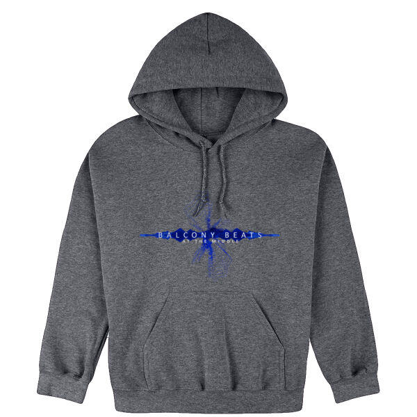 Balcony Beats Hoodie Electric Blue Waveform Logo Thumbnail